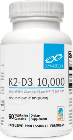 K2-D3 10,000 supplement bottle containing 60 vegetarian capsules for dietary health support