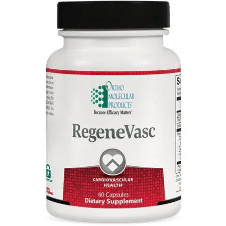 RegeneVasc dietary supplement bottle for cardiovascular health, 60 capsules