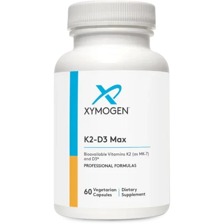 K2-D3 Max supplement bottle with 60 vegetarian capsules, professional formula