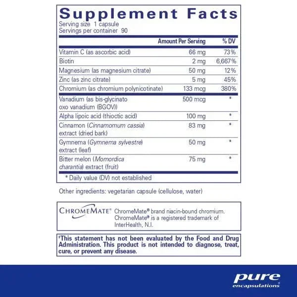 Supplement Facts label listing vitamins, minerals, and herbal extracts in capsule form.