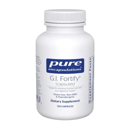 Pure Encapsulations G.I. Fortify capsules dietary supplement bottle, 120 capsules, for digestive health