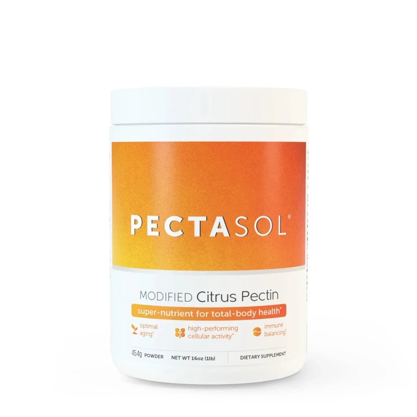 PectaSol modified citrus pectin powder dietary supplement container