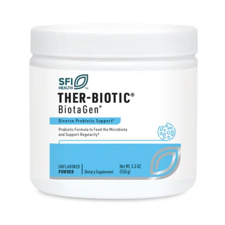 Ther-Biotic BiotaGen prebiotic powder supplement container, unflavored, 5.3 oz, SFI Health