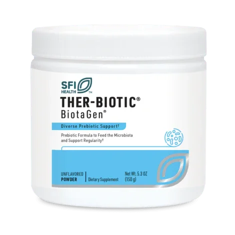 Ther-Biotic BiotaGen prebiotic powder supplement container, unflavored, 5.3 oz, SFI Health