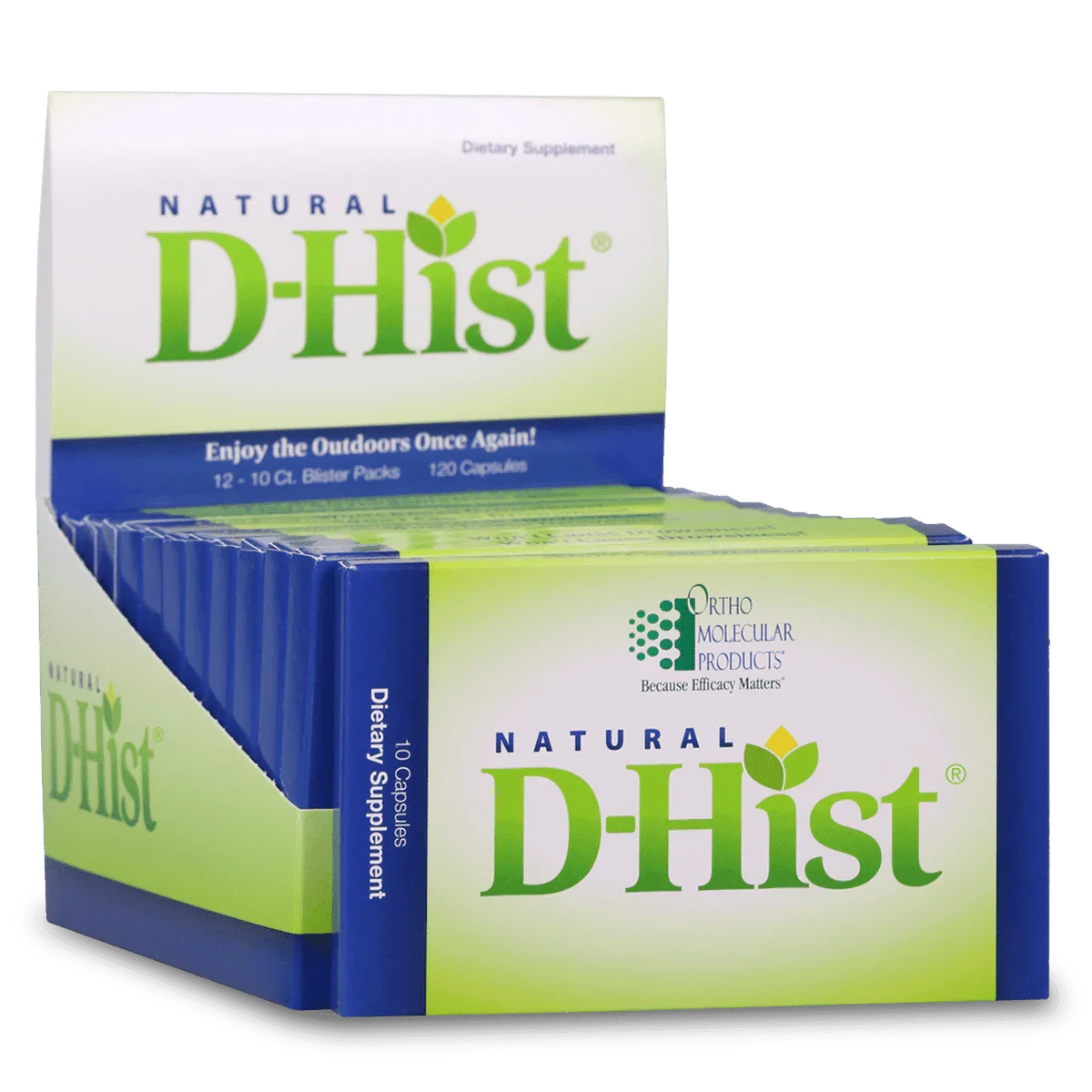 Natural D-Hist dietary supplement blister packs for immune and sinus support