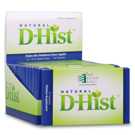 Natural D-Hist dietary supplement blister packs for immune and sinus support