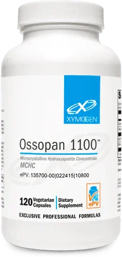 Bottle of Ossopan 1100 dietary supplement with 120 vegetarian capsules