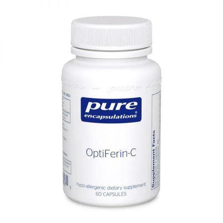 OptiFerin-C hypo-allergenic dietary supplement bottle with 60 capsules
