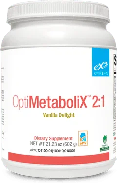 OptiMetaboliX 2:1 Vanilla Delight dietary supplement powder container front label