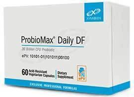 ProbioMax Daily DF 60-count probiotic supplement box with dietary supplement label