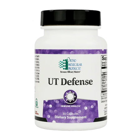 UT Defense dietary supplement bottle, 30 capsules, for immune health support