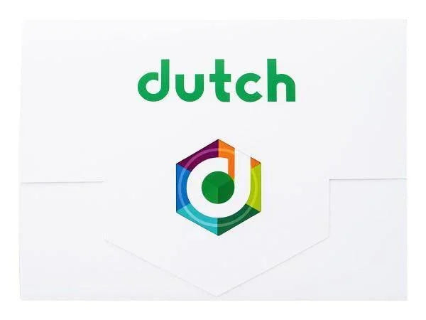 Dutch branded lab test kit with colorful hexagon logo on white background