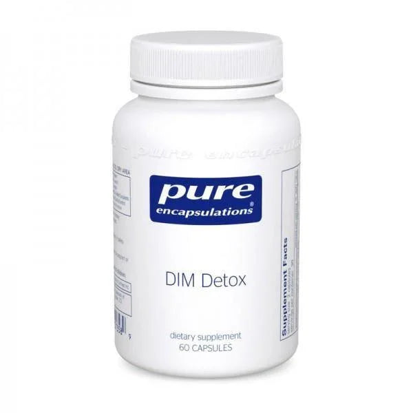 Pure Encapsulations DIM Detox supplement bottle with 60 capsules