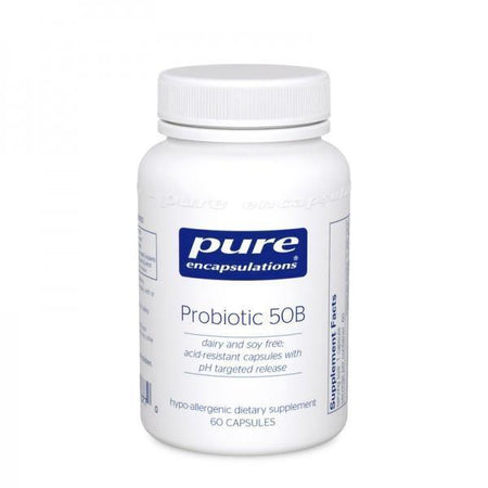 Pure Encapsulations Probiotic 50B dietary supplement bottle, 60 capsules