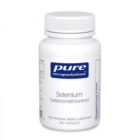 Pure Encapsulations Selenium supplement bottle, hypo-allergenic, 180 capsules