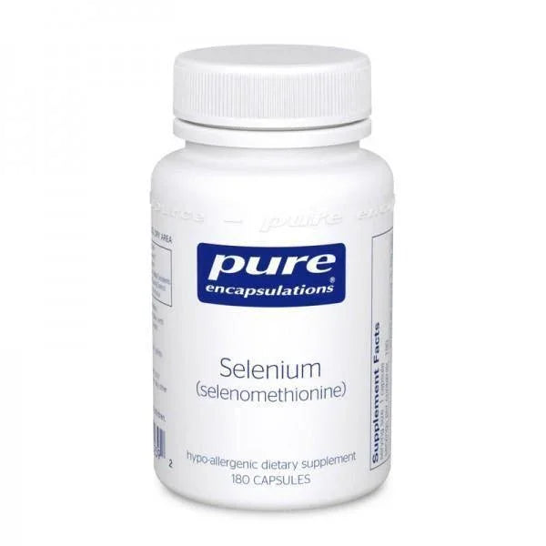 Pure Encapsulations Selenium supplement bottle, hypo-allergenic, 180 capsules