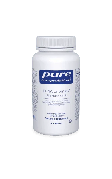 Pure Encapsulations PureGenomics UltraMultivitamin dietary supplement bottle